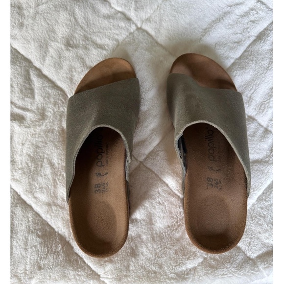 NWT Papillio Birkenstock Namica Wedge Slide Sandal Womens‎ 38 Metallic Gold - Picture 5 of 16